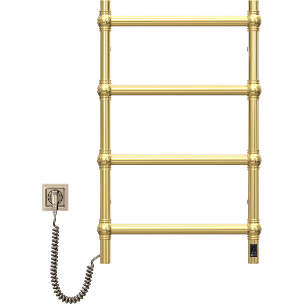 Stainless electric towel rail Navin Retro 500x800 Sensor right-hand, under gold