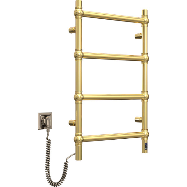 Stainless electric towel rail Navin Retro 500x800 Sensor right-hand, under gold