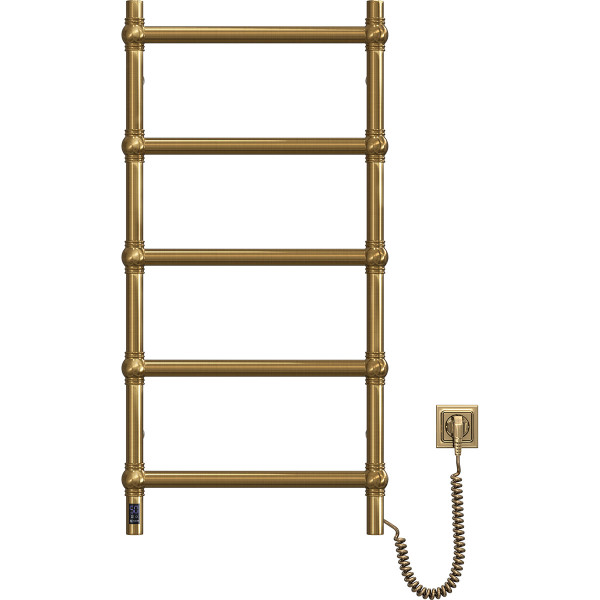 Electric heated towel rail Retro 500x1000 Sensor, right, bronze