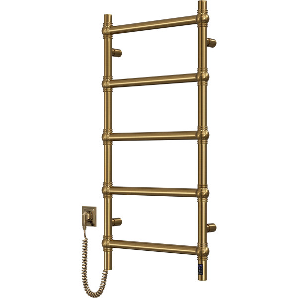 Electric heated towel rail Retro 500x1000 Sensor, stainless steel, left, bronze finish