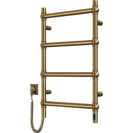 Electric stainless steel heated towel rail Retro 500x800 Sensor, left bronze