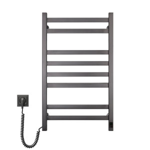 Рушникосушка електрична нержавіюча NAVIN Авангард 480х800 Sensor, Gun Metal,  лівобічна з таймером