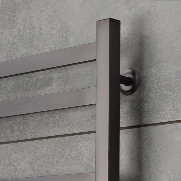 Рушникосушка електрична нержавіюча NAVIN Авангард 480х800 Sensor, Gun Metal,  лівобічна з таймером