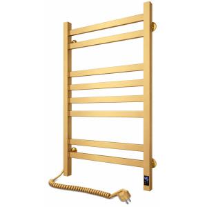 Рушникосушка Авангард 480х800 Sensor лівобічна з таймером, під матове золото