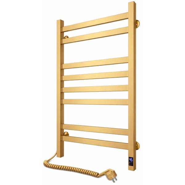 Рушникосушка Авангард 480х800 Sensor лівобічна з таймером, під матове золото