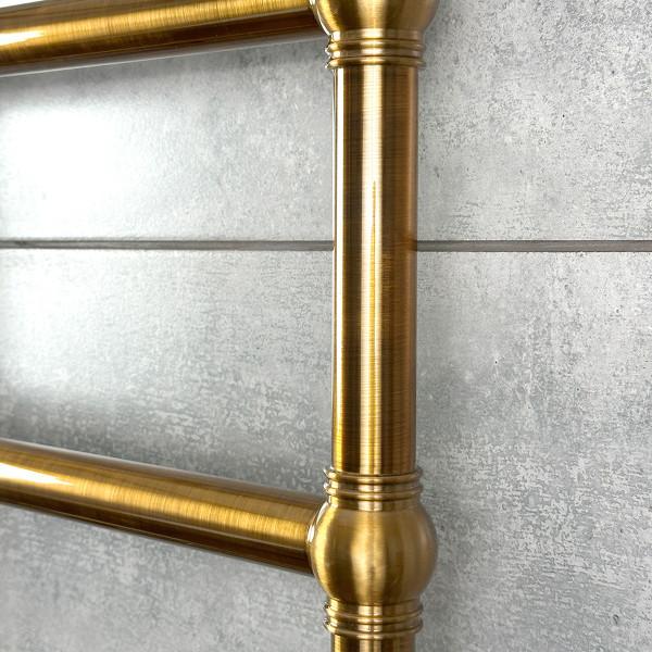NAVIN Retro water heated towel rail 500x1000, bronze finish