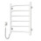 Heated towel rail Camellia 480x600 left