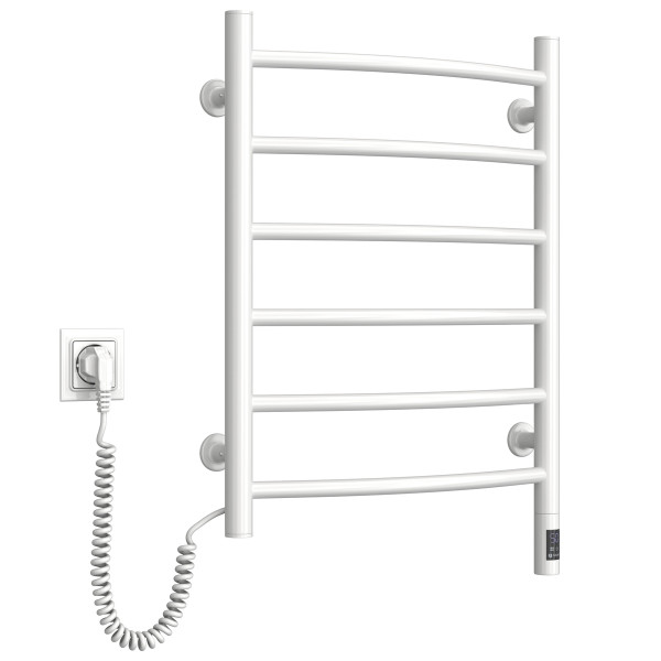 Electric heated towel rail NAVIN Camellia 480x600 left sensor with timer