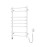 Heated towel rail Symphony 480x800 Sensor right with timer