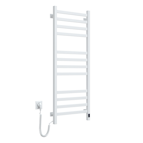 Electric heated towel rail NAVIN Avangard 480x1200 Sensor, white, left, timer