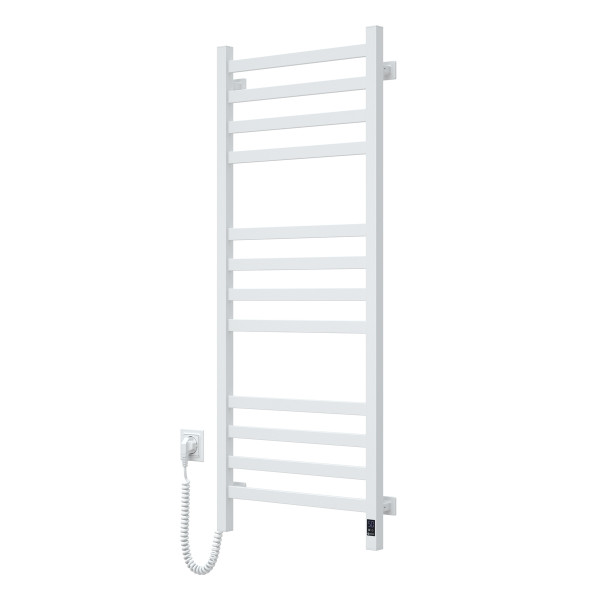 Electric heated towel rail NAVIN Avangard 480x1200 Sensor, white, left, timer