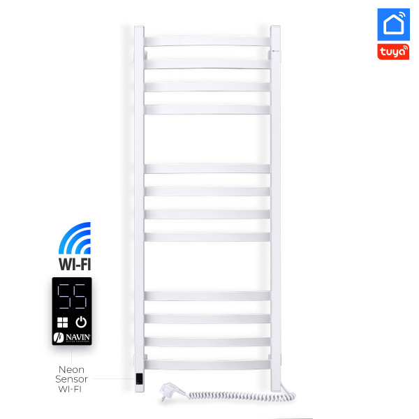 Рушникосушка електрична Navin Avalon 480х1200 Sensor з Wi-Fi права, біла