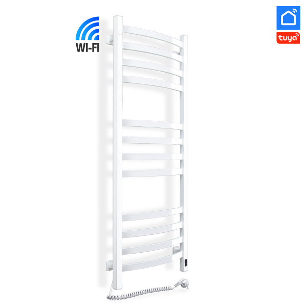 Рушникосушка електрична Navin Avalon 480х1200 Sensor з Wi-Fi ліва, біла