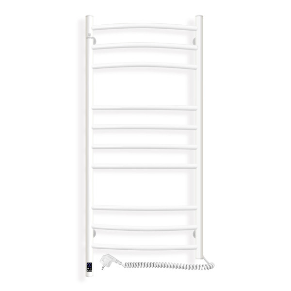 Navin heated towel rail Camellia 480x1000 Sensor right-handed with timer, color - white
