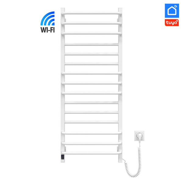 Рушникосушка електрична Navin Грандіс 480х1200 Sensor з Wi-Fi правобічна з таймером, колір –  білий