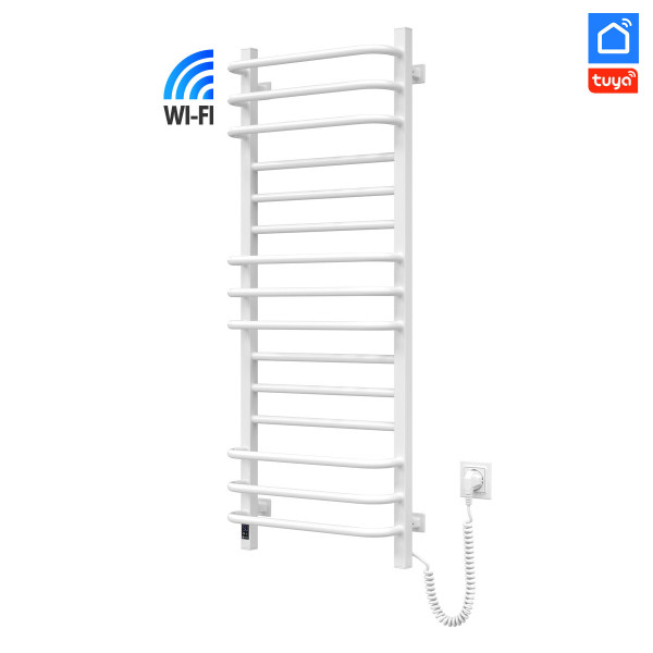 Рушникосушка електрична Navin Грандіс 480х1200 Sensor з Wi-Fi правобічна з таймером, колір –  білий