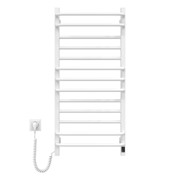 Electric heated towel rail Navin Grandis 480x1000 Sensor left-handed with timer, color - white