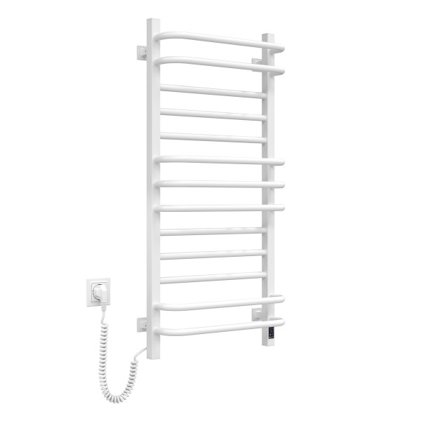 Electric heated towel rail Navin Grandis 480x1000 Sensor left-handed with timer, color - white