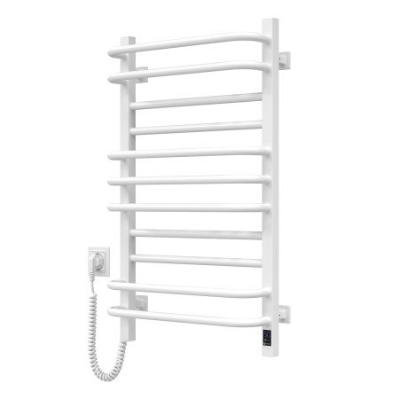 Heated towel rail Grandis 480x800 Sensor left with timer, white