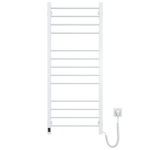 Electric heated towel rail Navin Classic Quadro 500x1200 Sensor right-handed, color - white