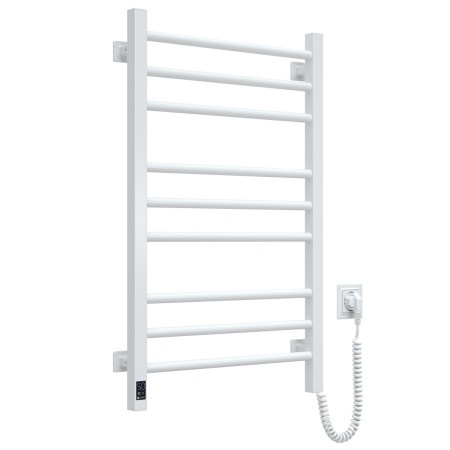 Heated towel rail Classic Quadro 500x800 Sensor right with timer, white