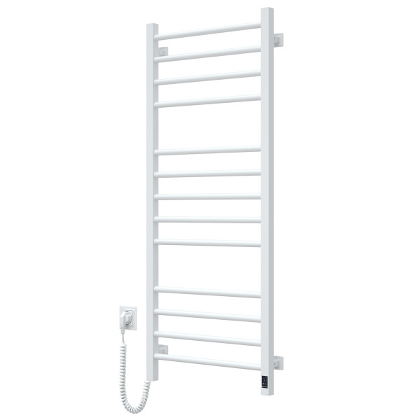 Electric heated towel rail Navin Classic Quadro 500x1200 Sensor left-handed, color - white