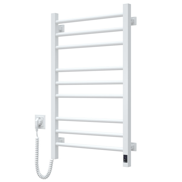 Electric heated towel rail NAVIN Classic Quadro 500x800 Sensor left (white), timer