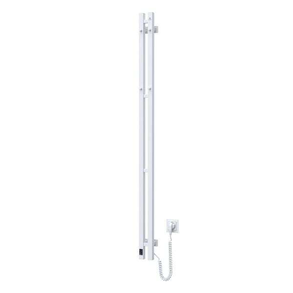 Electric heated towel rail NAVIN Silhouette Quadro 90x1500 Sensor right, white