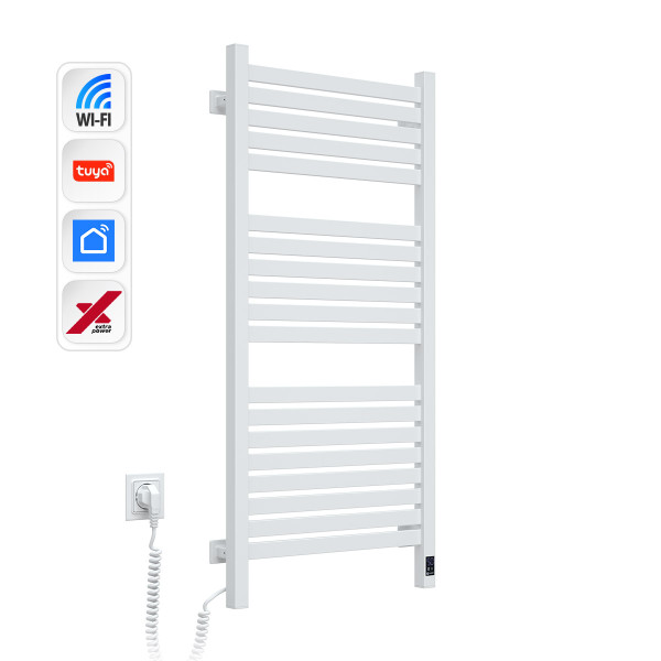 Електрична рушникосушка NAVIN Авангард X 480х1000 Sensor з WI-FI лівобічна, біла