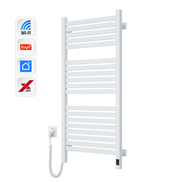 Електрична рушникосушка NAVIN Авангард X 480х1000 Sensor з WI-FI лівобічна, біла