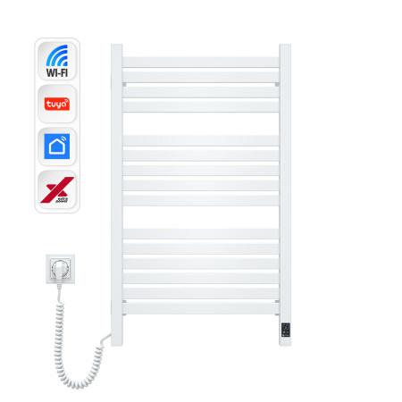 Електрична рушникосушка NAVIN Авангард X 480х800 Sensor з WI-FI лівобічна, біла