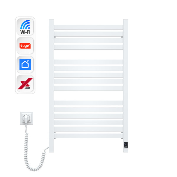 Електрична рушникосушка NAVIN Авангард X 480х800 Sensor з WI-FI лівобічна, біла