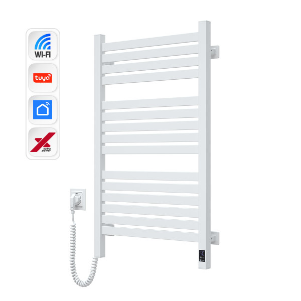 Електрична рушникосушка NAVIN Авангард X 480х800 Sensor з WI-FI лівобічна, біла