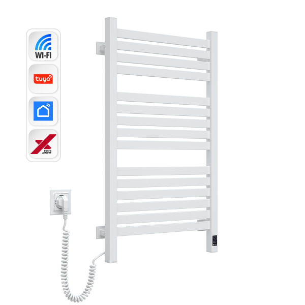 Електрична рушникосушка NAVIN Авангард X 480х800 Sensor з WI-FI лівобічна, біла