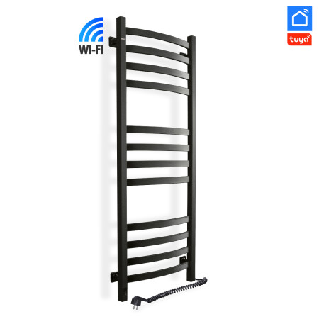 Рушникосушка електрична Navin Avalon 480х1200 Sensor з Wi-Fi права, чорний муар