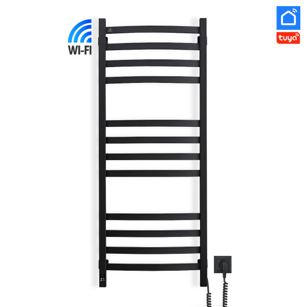 Рушникосушарка електрична Navin Avalon 480х1200 Sensor правобічна з Wi-Fi, колір - чорний муар