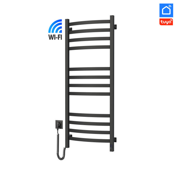 Рушникосушарка електрична Navin Avalon 480х1200 Sensor лівобічна з Wi-Fi, колір - чорний муар