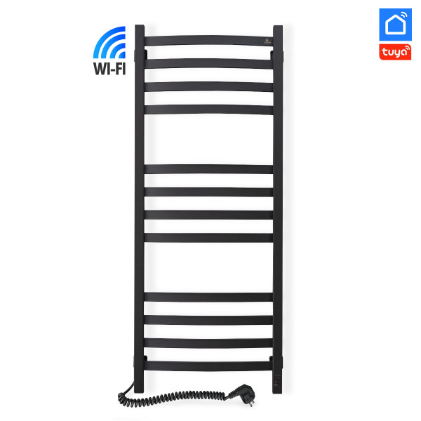 Рушникосушарка електрична Navin Avalon 480х1200 Sensor лівобічна з Wi-Fi, колір - чорний муар