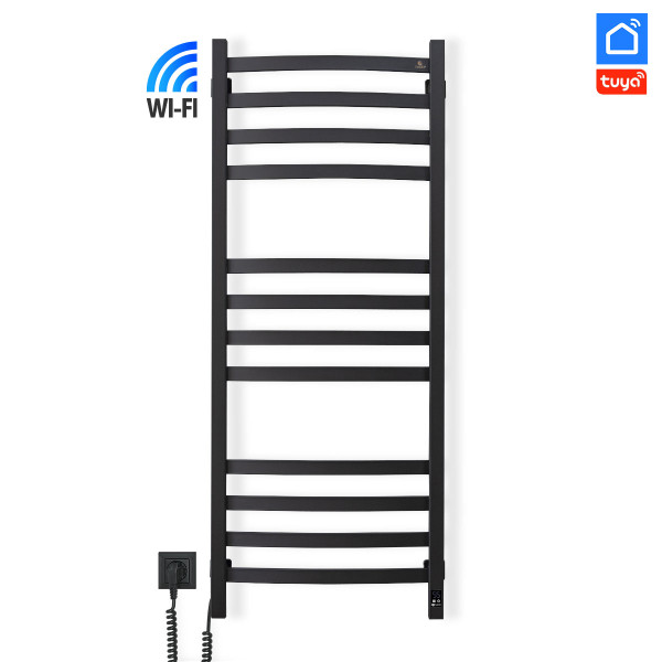 Рушникосушарка електрична Navin Avalon 480х1200 Sensor лівобічна з Wi-Fi, колір - чорний муар