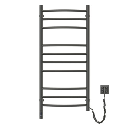 Heated towel rail Camellia 480x1000 Sensor right with timer, black moire