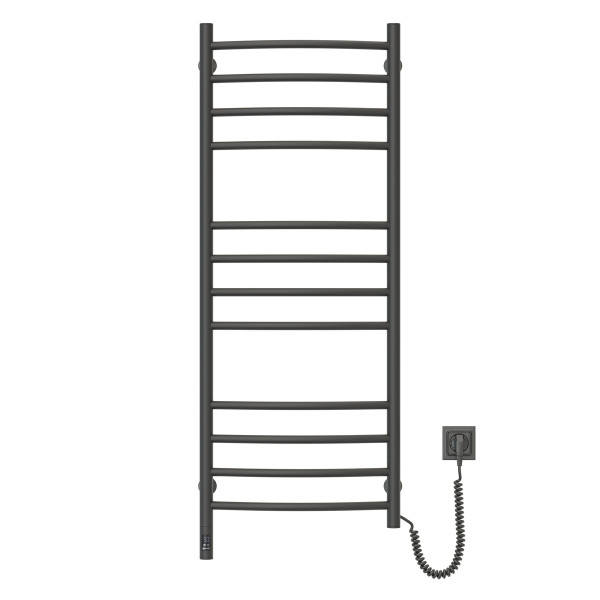 Heated towel rail Camellia 480x1200 Sensor right with timer, black moire