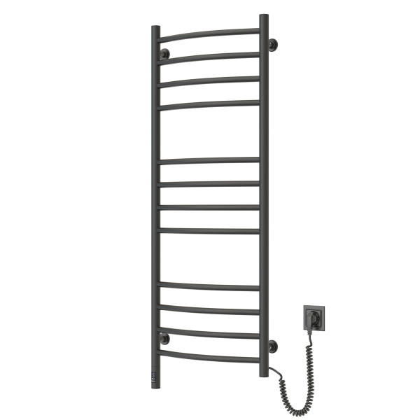 Heated towel rail Camellia 480x1200 Sensor right with timer, black moire