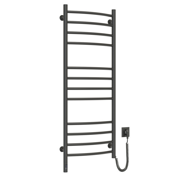 Heated towel rail Camellia 480x1200 Sensor right with timer, black moire