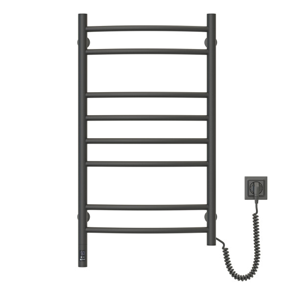 Electric heated towel rail NAVIN Camellia 480x800 Sensor, right, sensor with timer, black moire