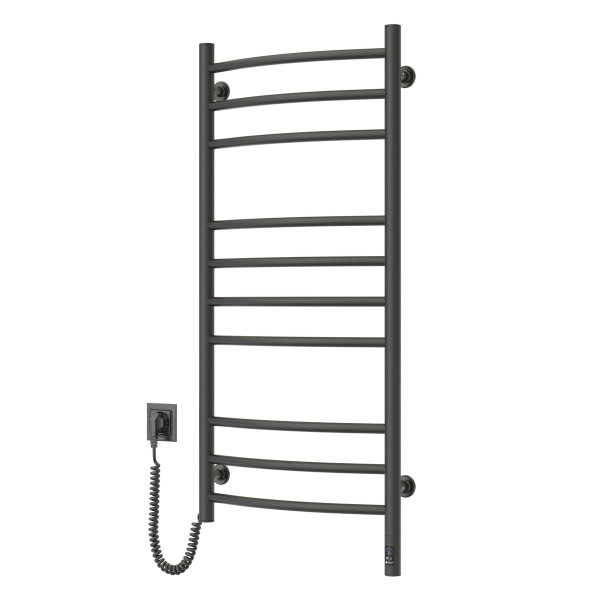 Heated towel rail Camellia 480x1000 Sensor left with timer, black moire