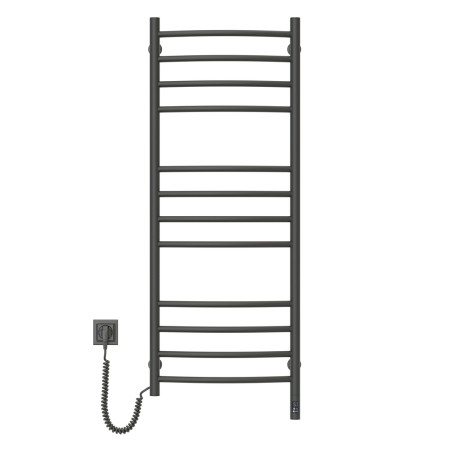 Heated towel rail Camellia 480x1200 Sensor left with timer, black moire