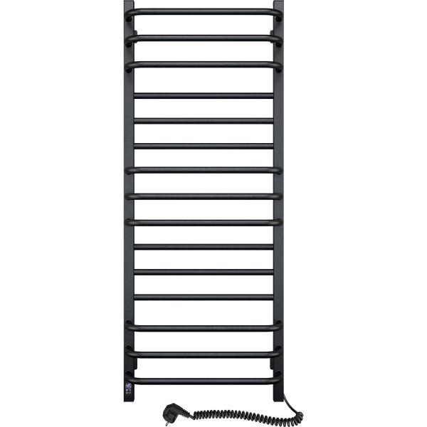 Electric heated towel rail Navin Grandis 480x1200 Sensor right-handed with timer, color - black moire