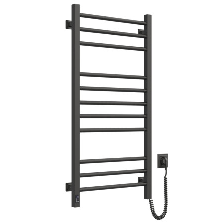 Heated towel rail Classic Quadro 500x1000 Sensor right with timer, black moire