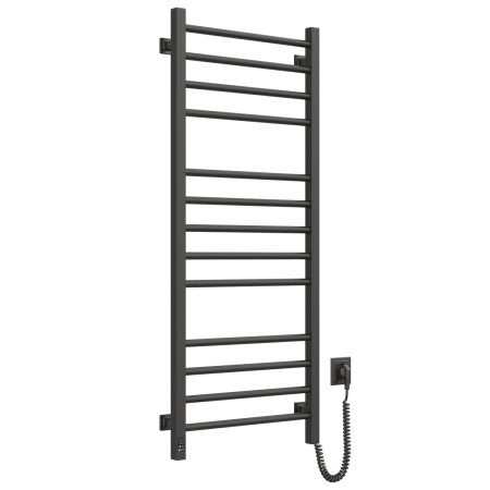 Heated towel rail Classic Quadro 500x1200 Sensor right with timer, black moire