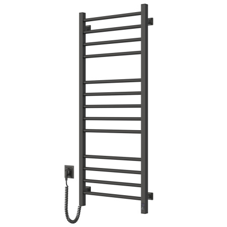 Heated towel rail Classic Quadro 500x1200 Sensor left with timer, black moire